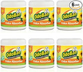 OdoBan Solid Odor Absorber Eliminator for Home and Small Spaces, Citrus Scent, 14 Ounces Each, 6-Pack