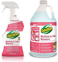 OdoBan Professional Cleaning and Odor Control Solutions, Ready-to-Use Biostain and Odor Remover, Made in the USA, 32 oz Spray Bottle and 1 Gallon