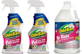 OdoBan Pet Solutions Oxy Stain Remover, Made in the USA, 2-Pack, 32 Ounce Sprays Each, and Neutral pH Floor Cleaner Concentrate, 1 Gallon