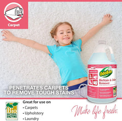 OdoBan Professional Cleaning and Odor Control Solutions, Ready-to-Use Biostain and Odor Remover, Made in the USA, 32 oz Spray Bottle and 1 Gallon