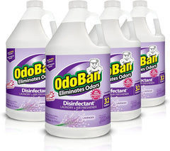 OdoBan Disinfectant Concentrate and Odor Eliminator, Made in the USA, Lavender Scent, 4 Gallons
