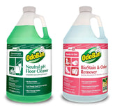 OdoBan Professional Cleaning Neutral pH Floor Cleaner and BioStain and Odor Remover, Made in the USA, 1 Gallon Each