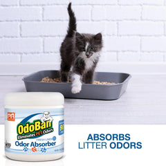 Pets Rule OdoBan Solid Odor Absorber Air Freshener, 2-Pack, 14 Ounce Jar Each, Fresh Linen Scent