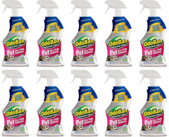 OdoBan Pet Solutions Oxy Stain Remover, Pet Stain Eliminator, Made in the USA, 10-Pack, 32 Ounce Spray Each